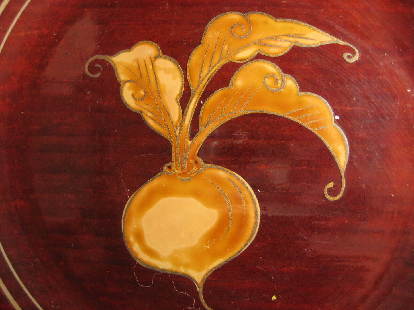 Antique C. 1920 Set Of 5 Japanese Lacquer Kashizara Appetizer Plates