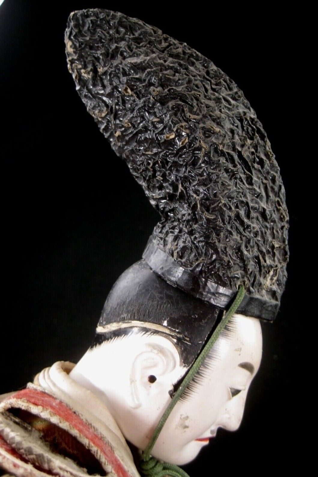 Antique Meiji Era Japanese Samurai Warrior Doll Wooden Gofun Face Full Armor