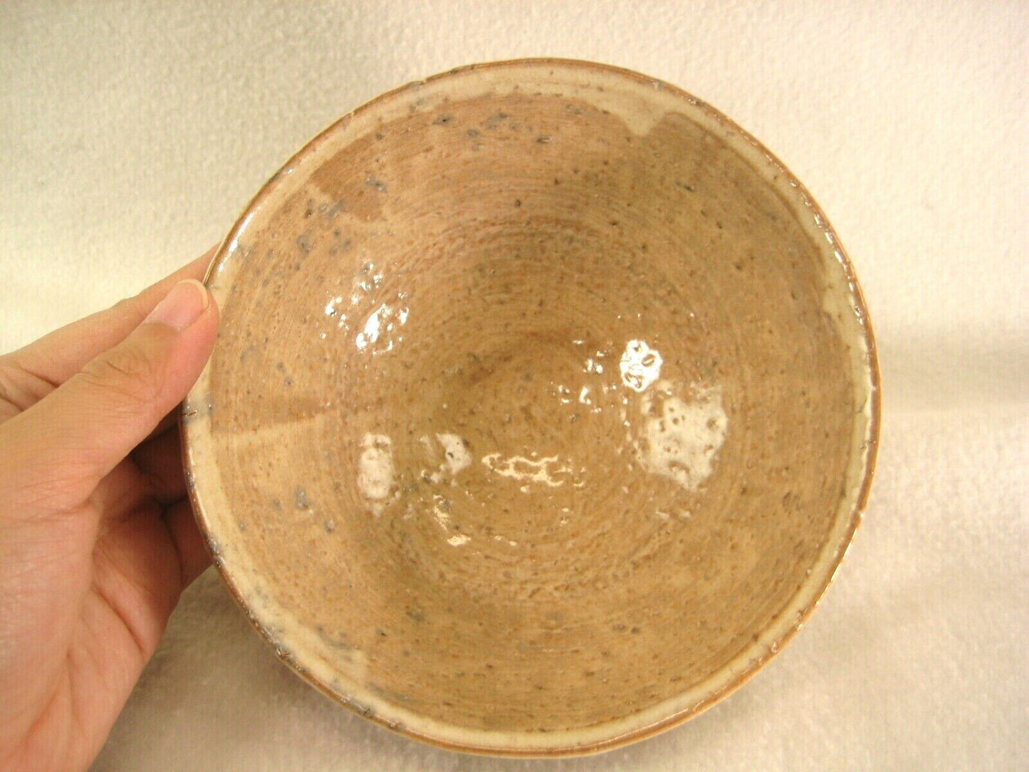 Vintage Japanese Chawan Signed Zuiun Hagi ware w/ Original Box 5 3/4"