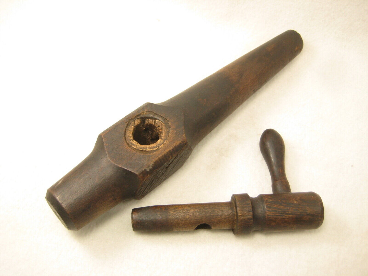 Antique Wooden Beer Barrel Wine Keg Bung Spigot Spout Tap Wood Faucet