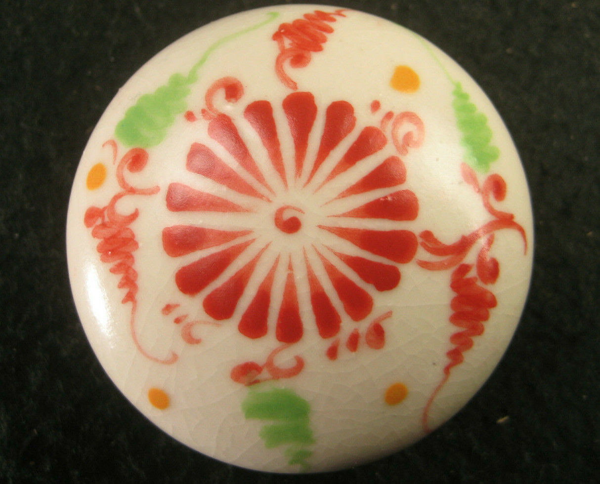 Antique Japanese Ceramic Hand Painted Kogo Inscence Holder Tea Ceremony White