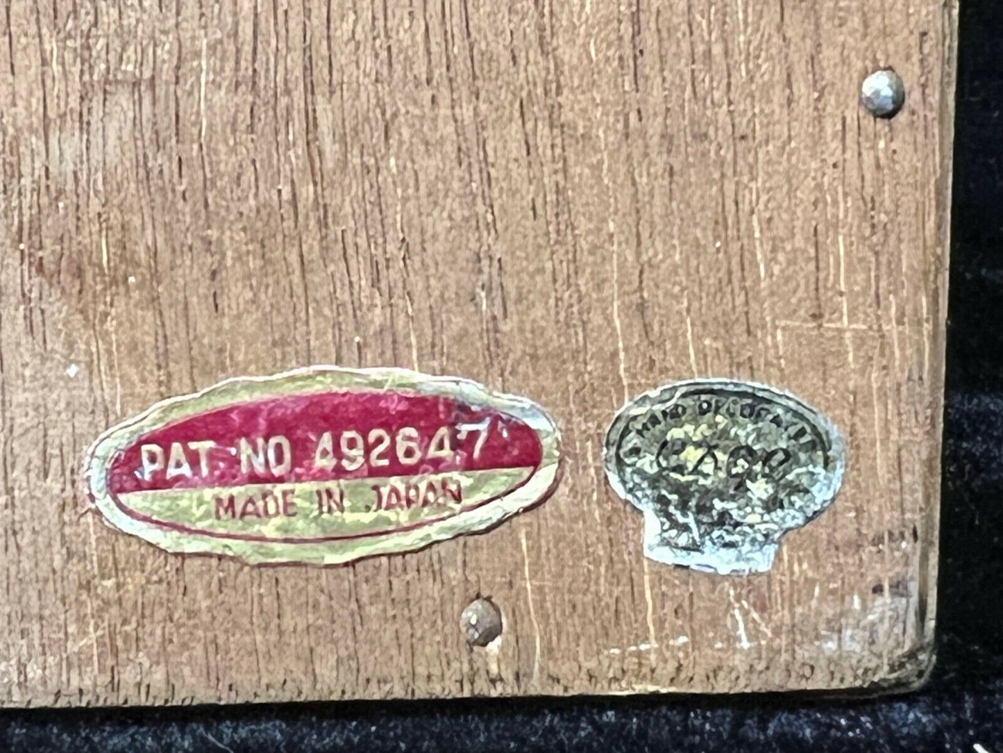 Vintage Japanese Hand Painted Tile Panels Framed Lotus Flowers 25" X 7"