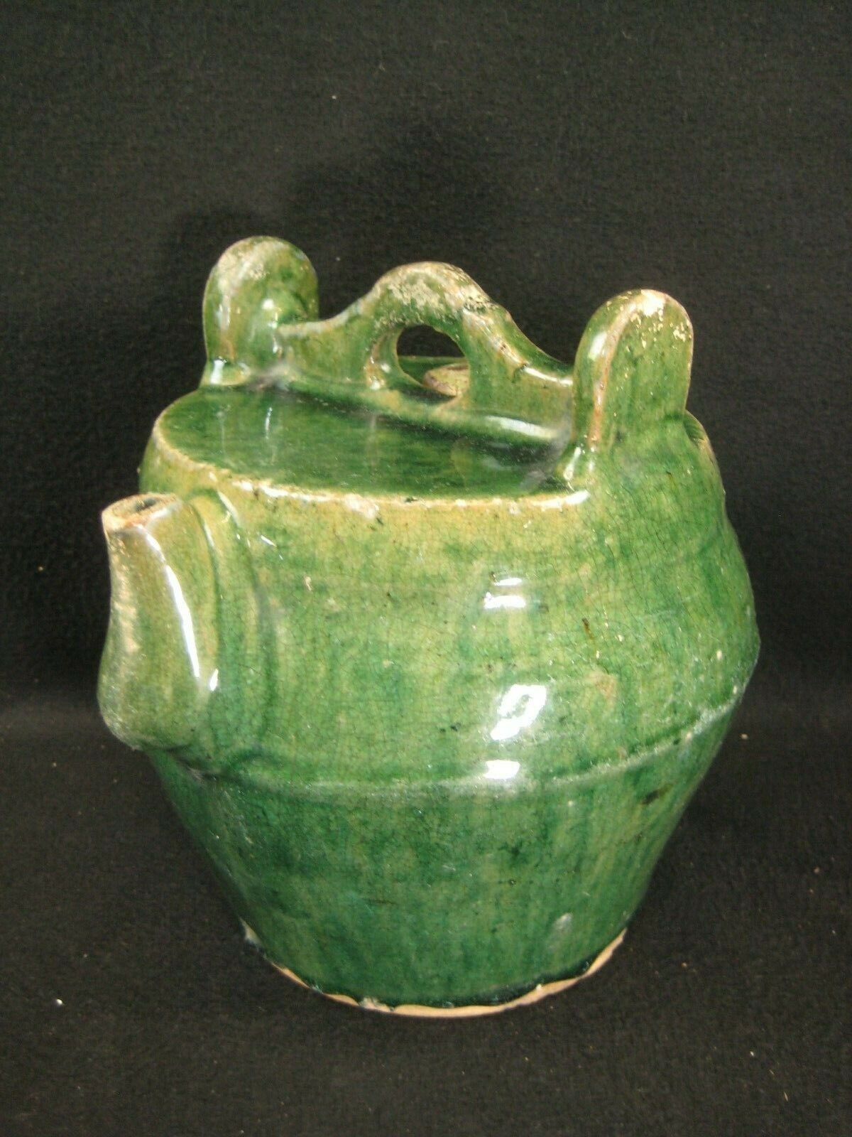 Jade Green Antique Chinese Qing Dynasty Tea Pot