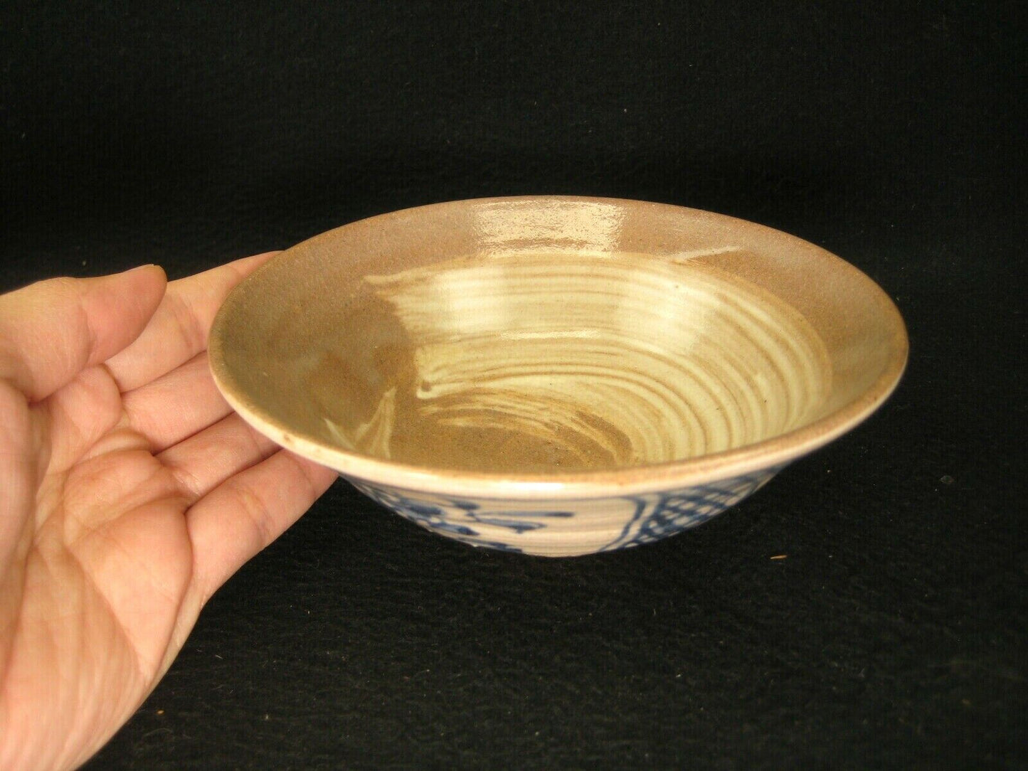 Vintage Japanese Tea Ceremony Ceramic Chawan Hand Painted Floral Tea Bowl