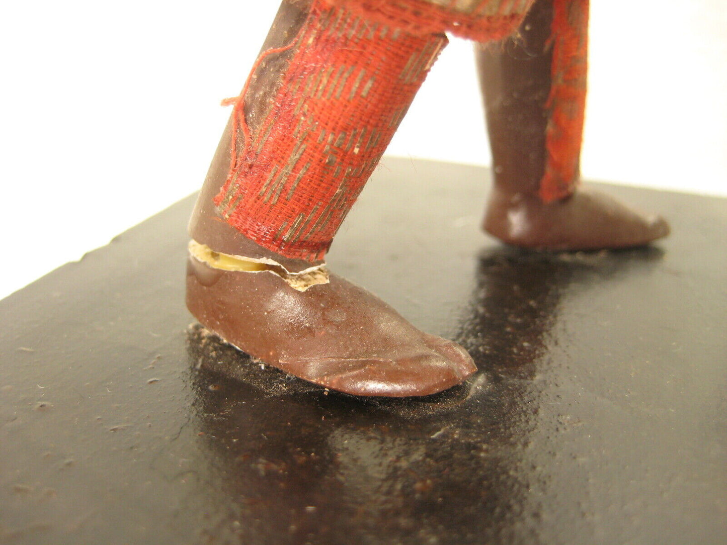 Antique Japanese Samurai Warrior Doll Wood Gofun Face Fierce General W/Sword