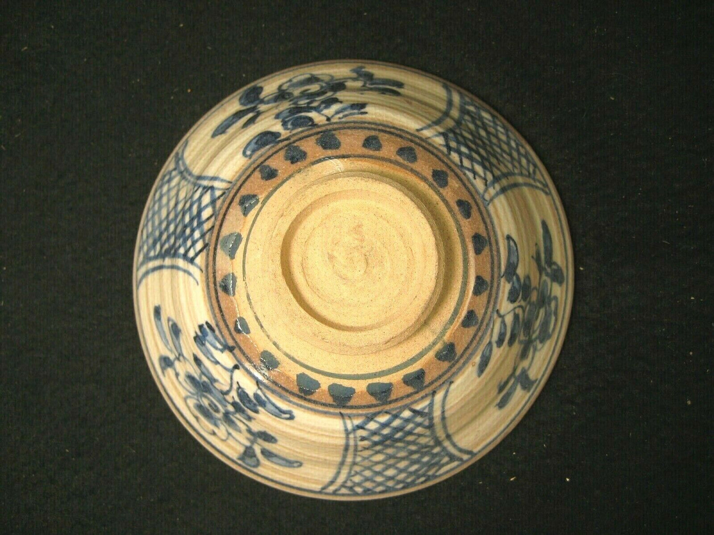 Vintage Japanese Tea Ceremony Ceramic Chawan Hand Painted Floral Tea Bowl