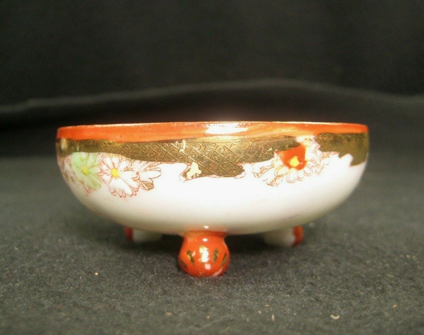 Antique Japanese (C 1920) Printed & Hand Painted Imari Ceramic Tea Pot & 4Cups