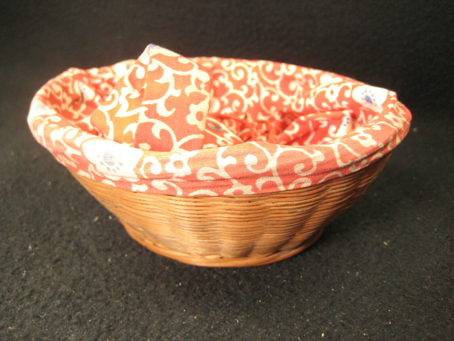 Vintage Japanese (C.1950) Signed Tea Ceremony Ceramic Chawan Tea Bowl W/Basket
