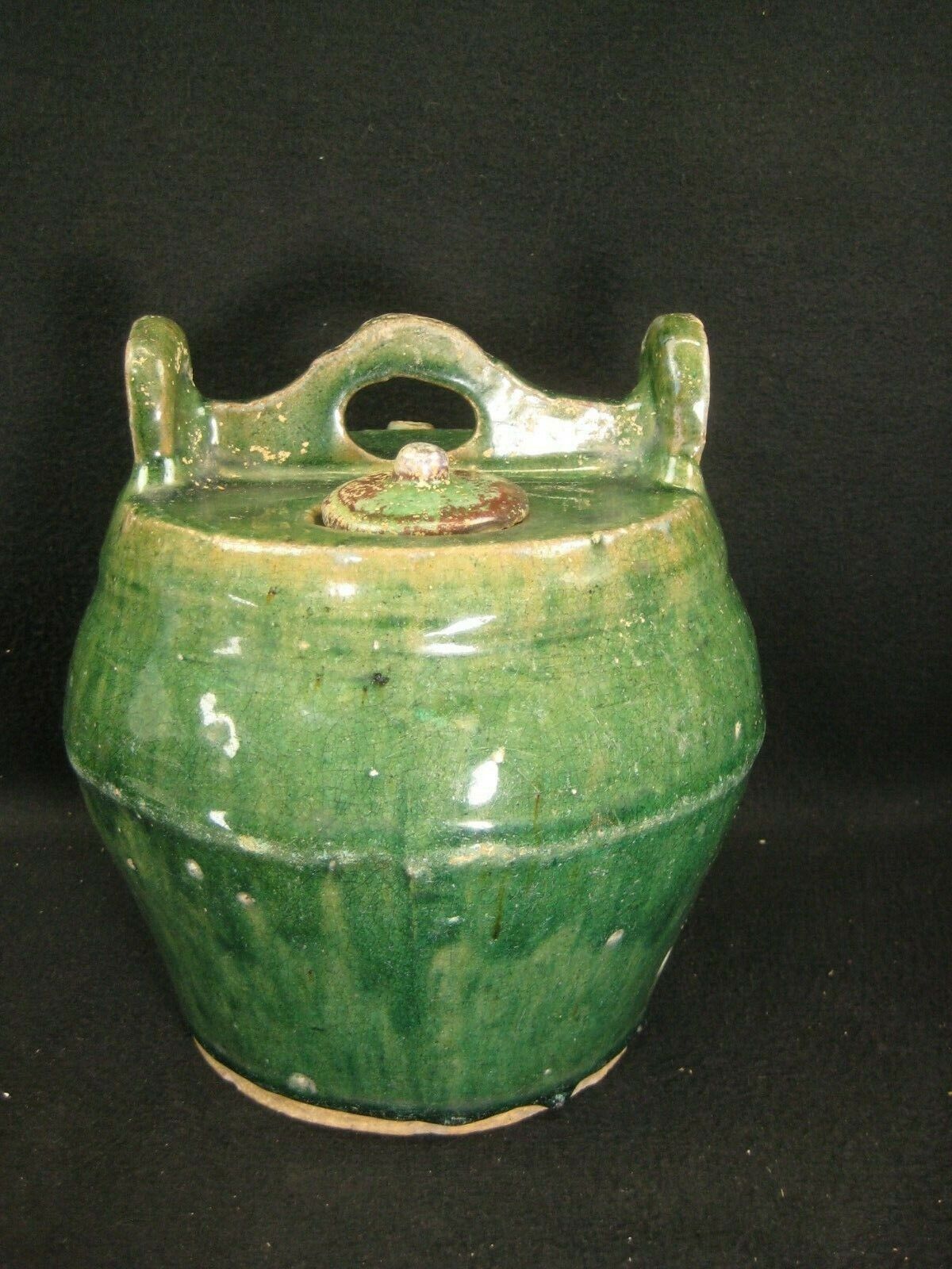 Jade Green Antique Chinese Qing Dynasty Tea Pot