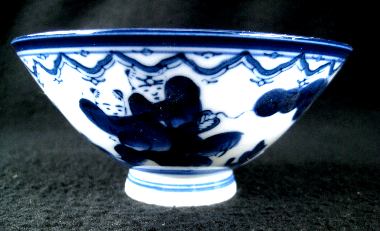 Japanese Imari Print Ceramic Small Bowl Classical Chinese Children At Play