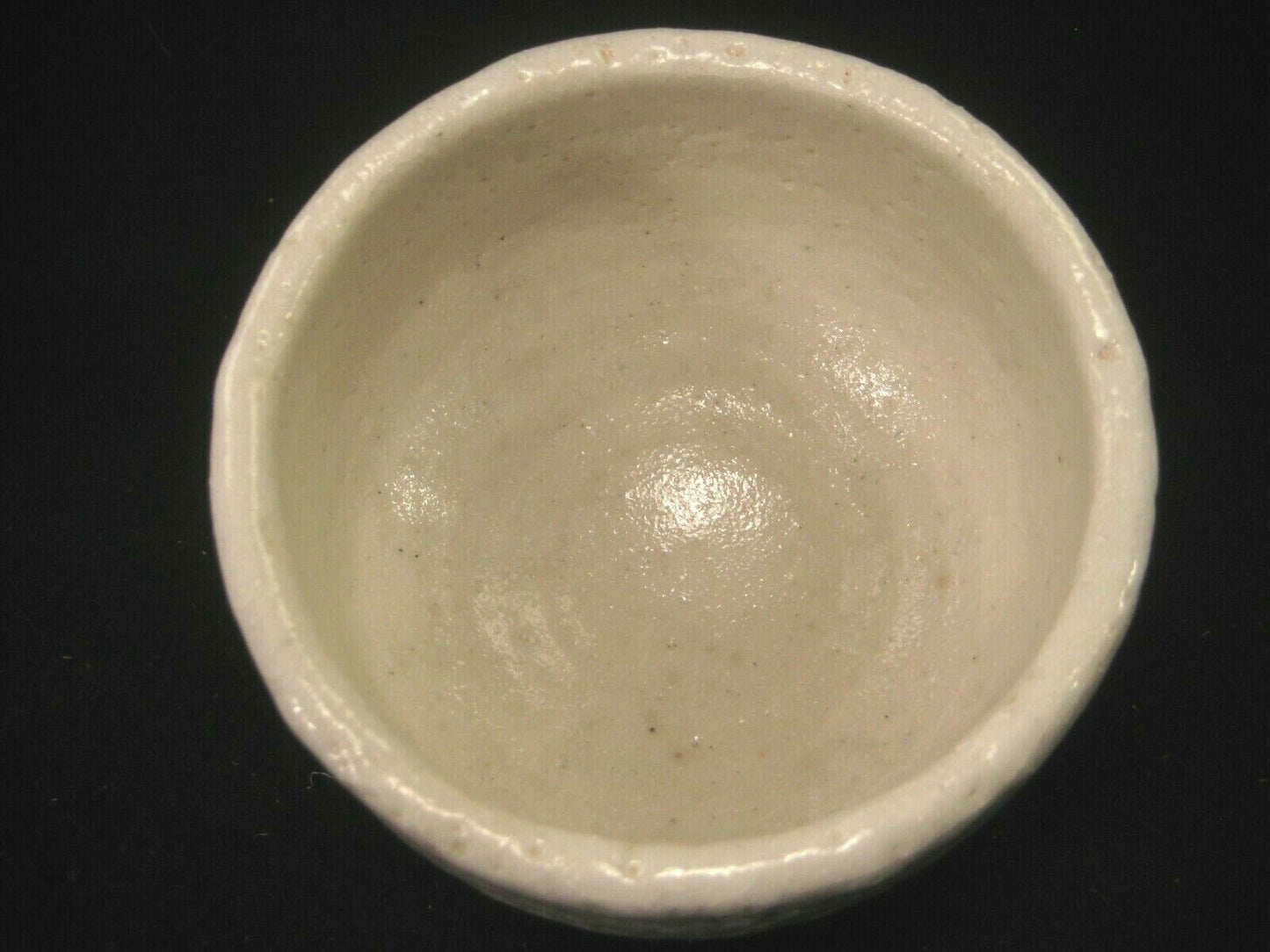 Vintage Japanese Signed Tea Ceremony Ceramic Chawan Large White Tea Bowl
