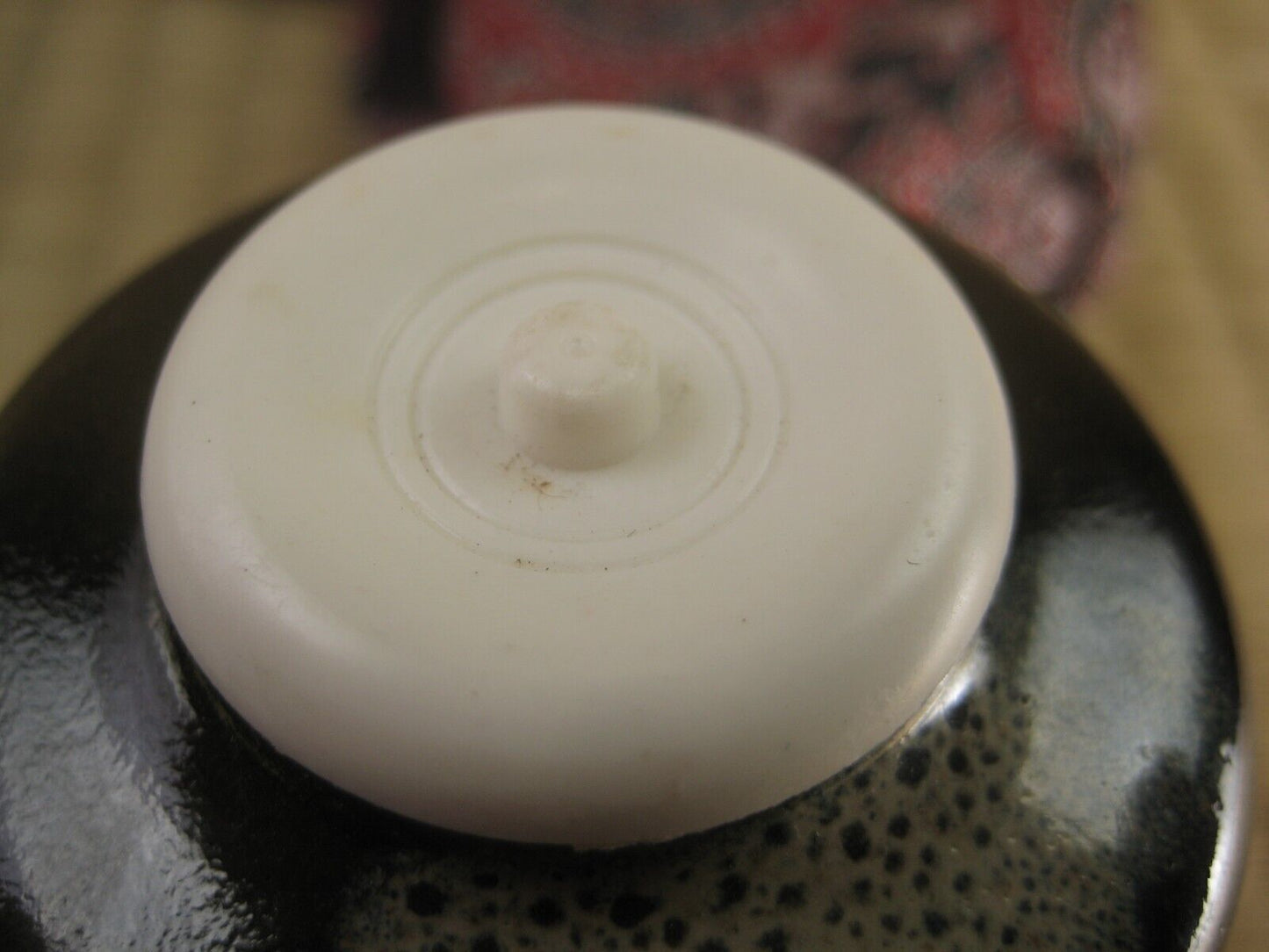 Japanese Cha-Ire Ceramic Tea Caddy Katatsuki Flask W/Shifuku Bag Chanoyu