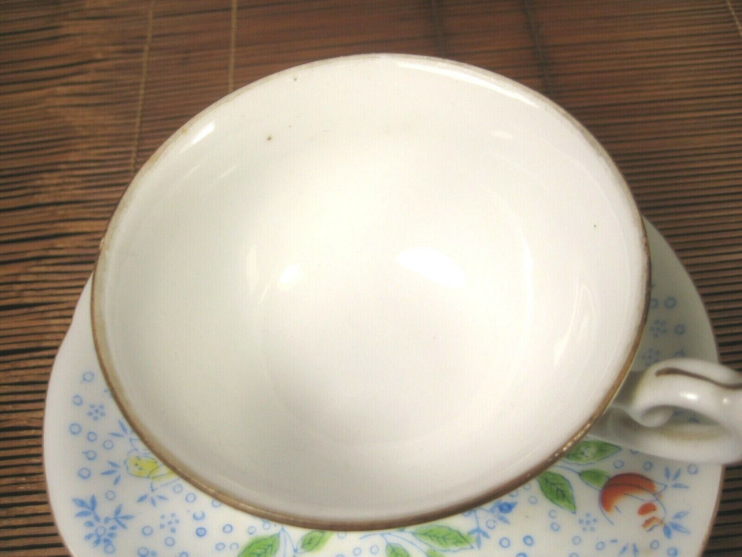 Antique Japanese C1920 Hand Painted Tea Cup & Saucer Set Floral Motif