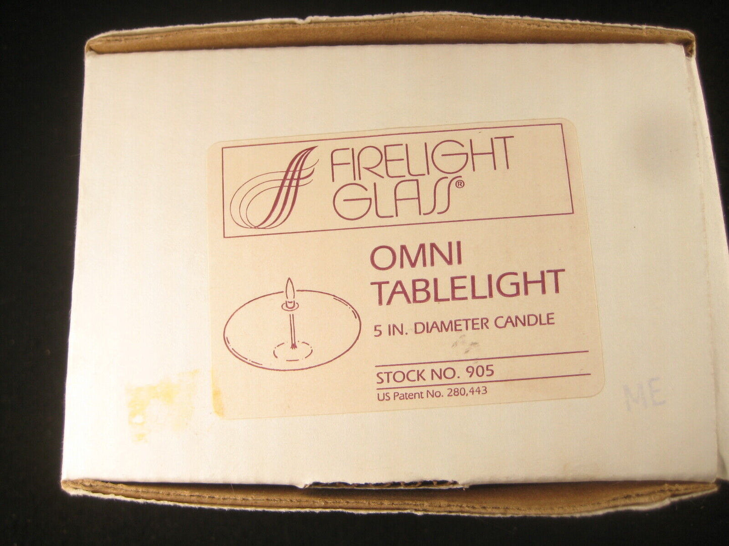 Vintage Handcrafted Firelight Glass Lamp Omni Tablelight 5" Oval Candle