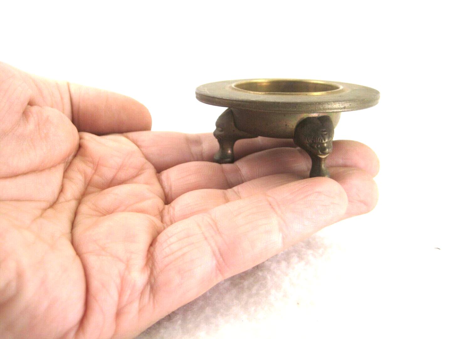 Vintage Japanese Miniature Girls Day Replica Bronze Edo Era Style Hibatchi