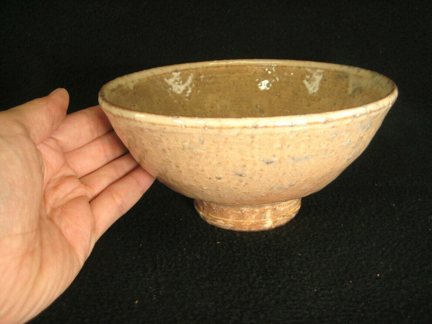 Vintage Japanese Chawan Signed Zuiun Hagi ware w/ Original Box 5 3/4"