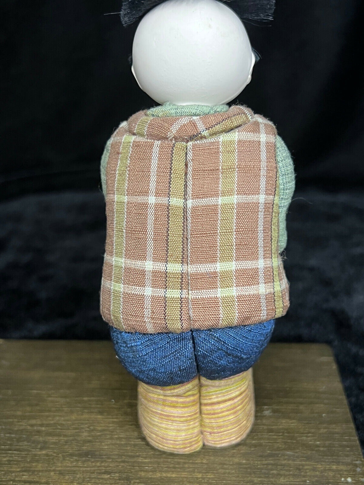 Vintage Japanese Kimekomi Dolls Boy & Girl Folk Art In Fabric 5.5"