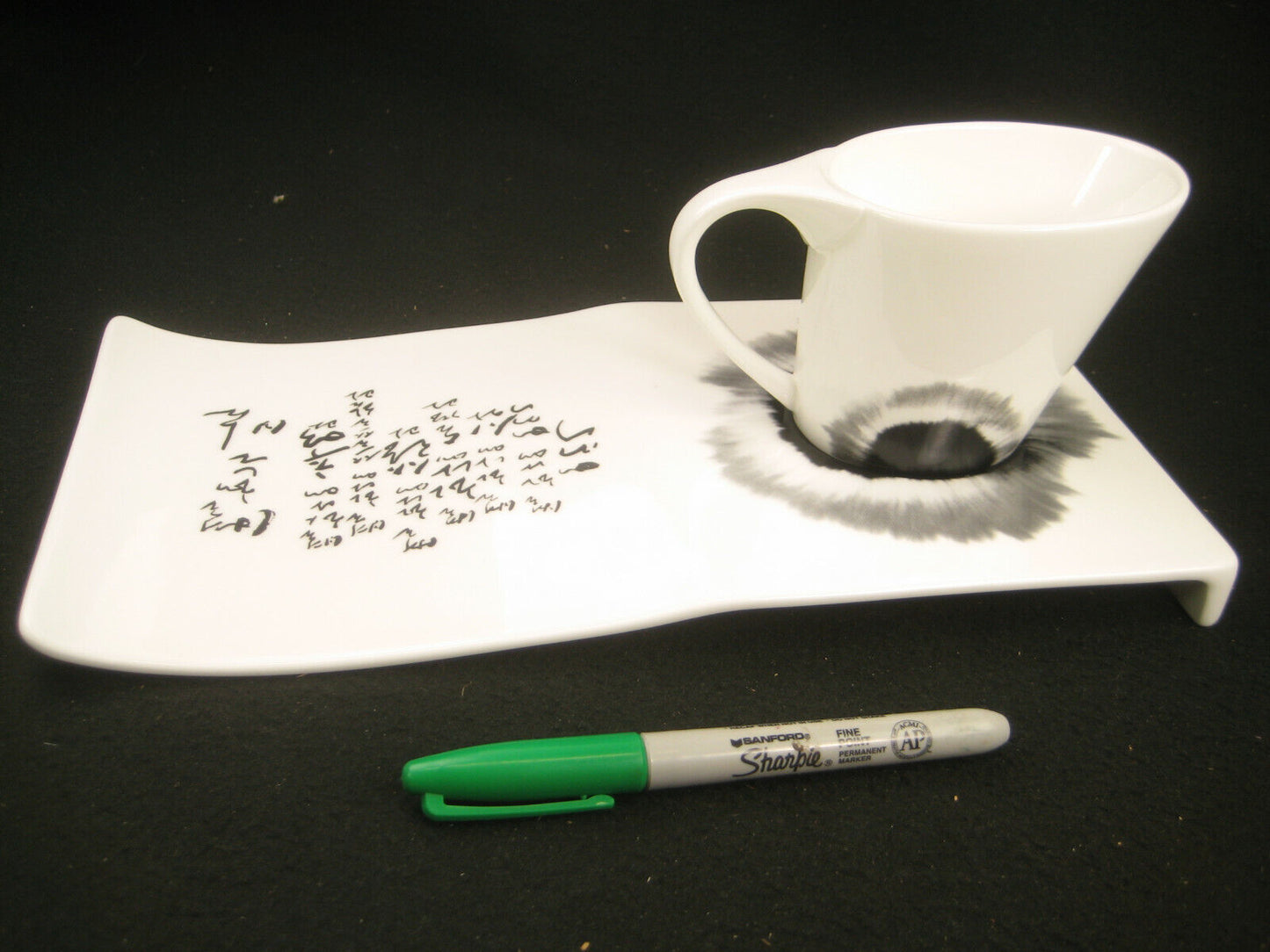 Li Sang Bong Paris Ceramic Porcelain Tea Cup & Saucer/Plate Set
