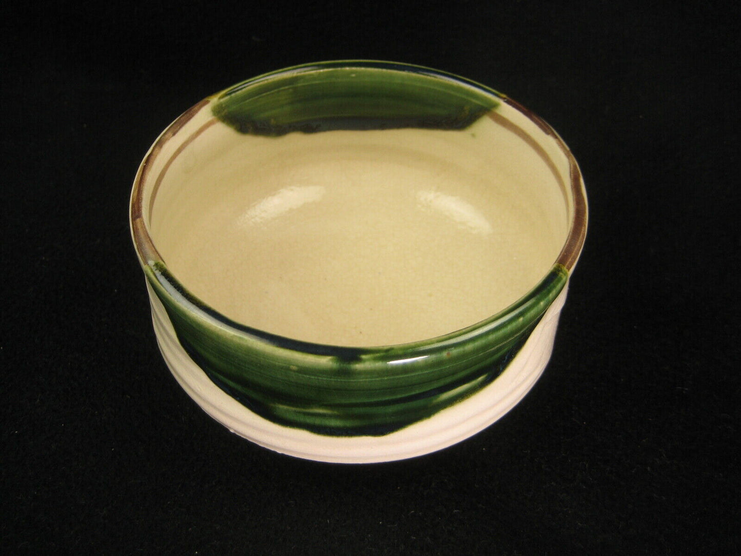 Antique Japanese Signed Oribe Ware Tea Ceremony Ceramic Chawan Tea Bowl