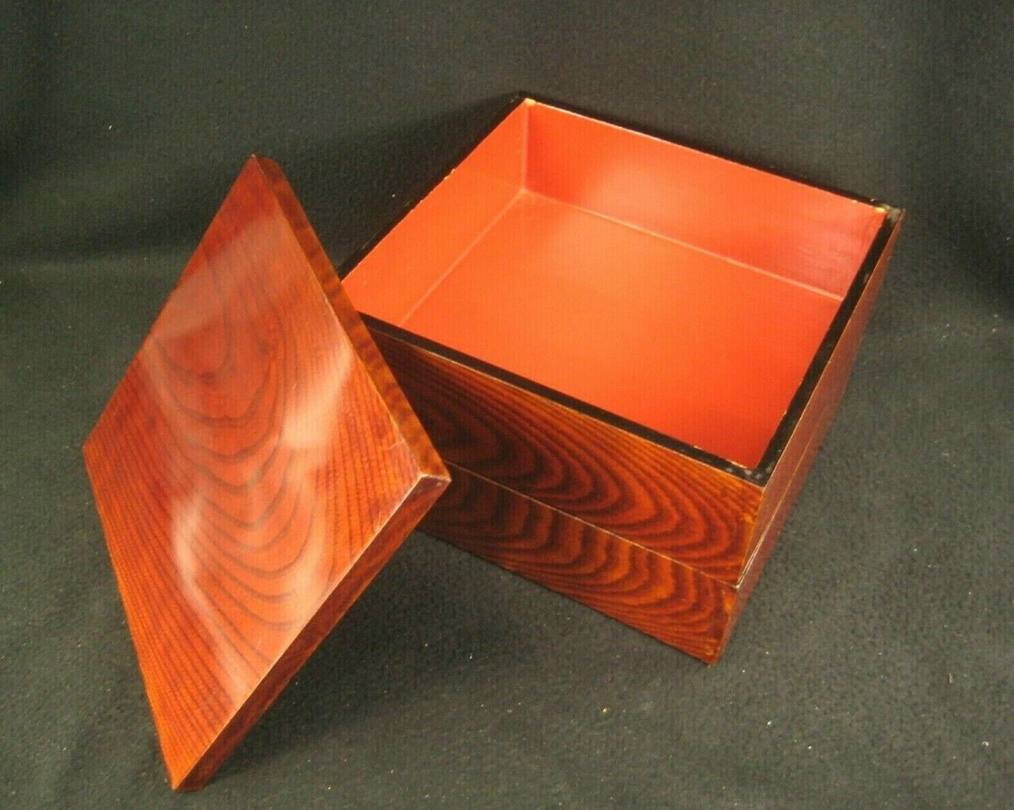 Antique Japanese Meiji Era (C.1900) Wood & Lacquer Kasaneju Stacking Box