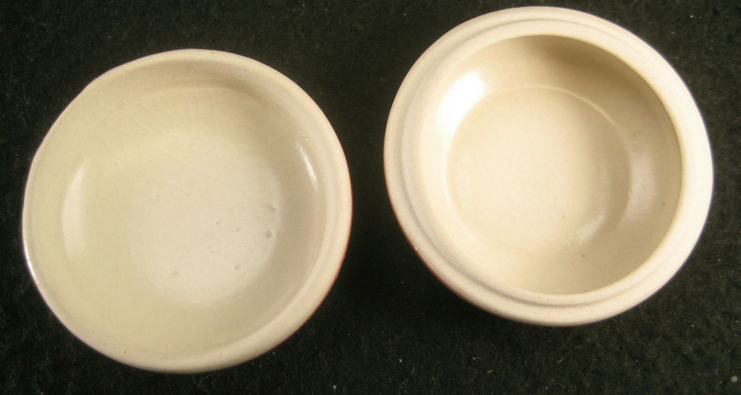 Antique Japanese Ceramic Hand Painted Kogo Inscence Holder Tea Ceremony White