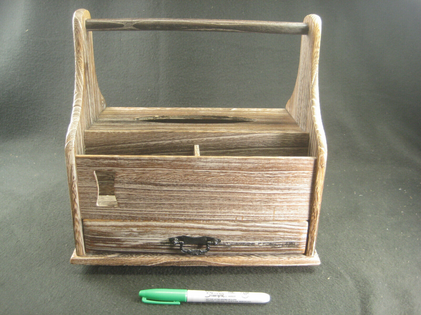 Japanese Kiri Wood Tissue Caddy & Storage Box Remote Controls Lazy-Susan
