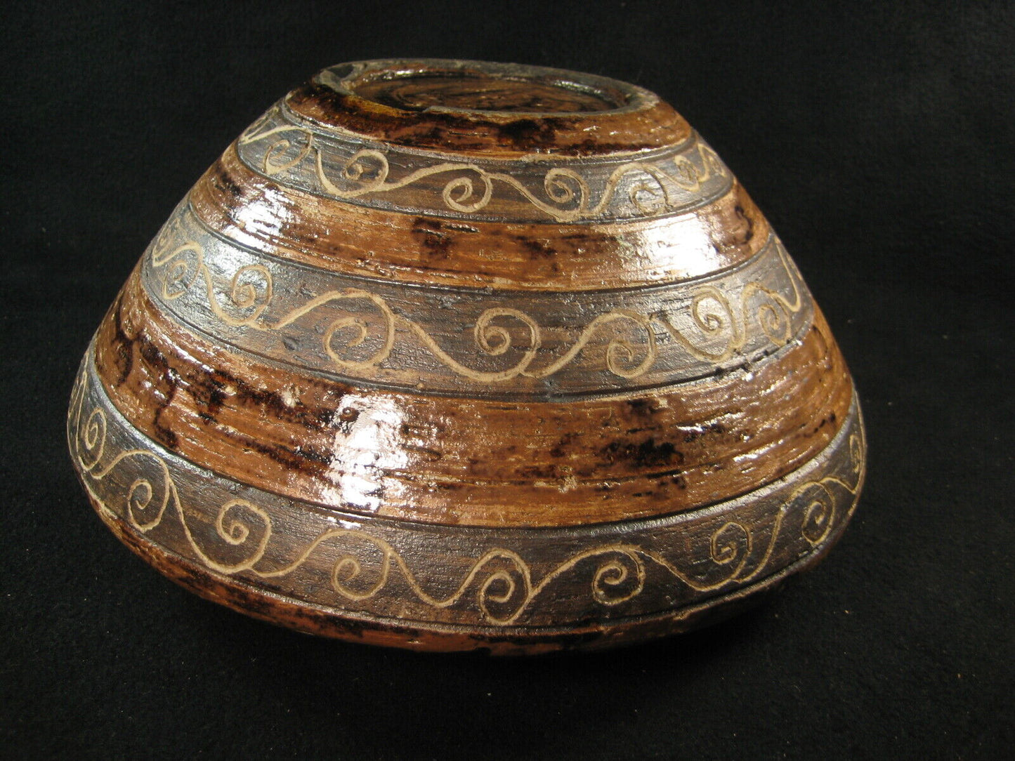 Vintage Japanese Hand Thrown Ceramic Flower Vase