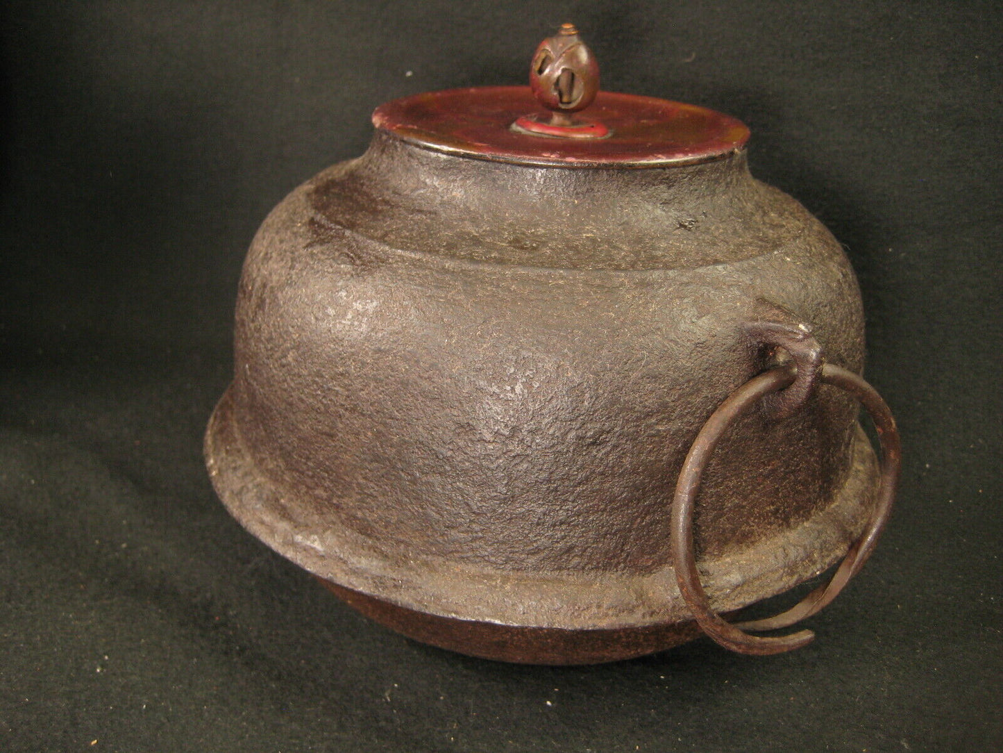 Antique Japanese c.1960's Cast Iron Tea Ceremony Furogama Hibachi Kettle