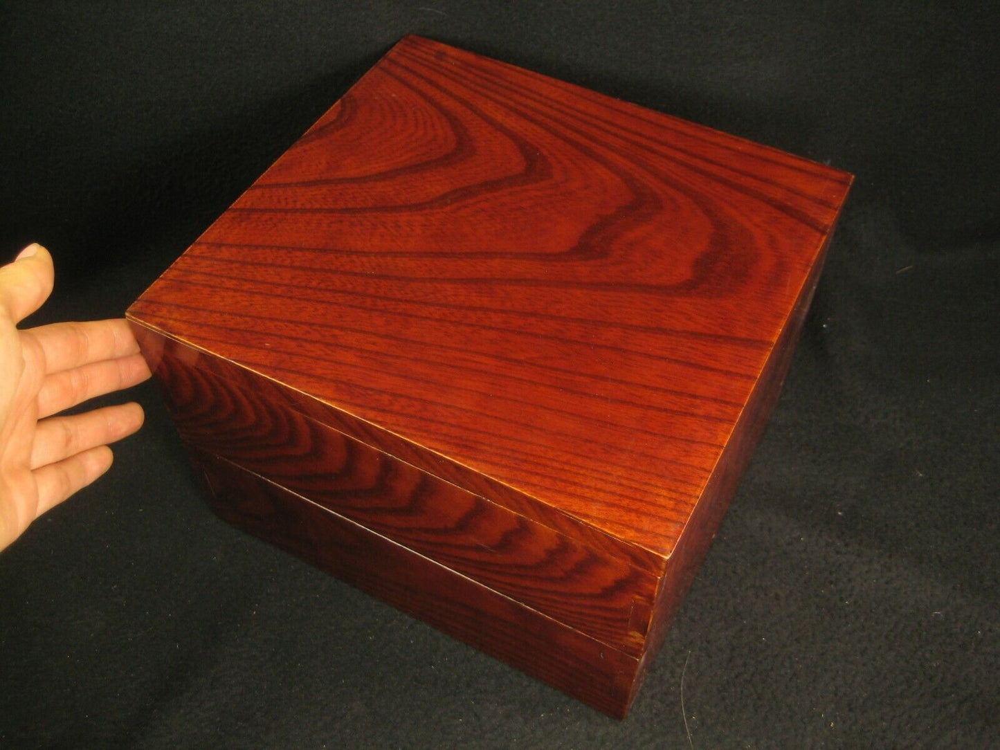 Antique Japanese C.1920 2 Layer Lidded Lacquer Kasane Jubako Bento Box