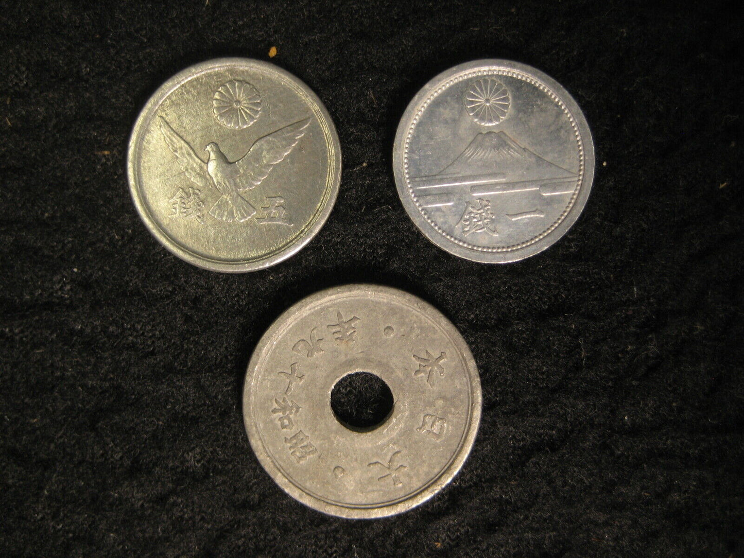 Antique/Vintage Collection 12 Japanese Coins 1881-1948 Includes 2 Sen Dragon