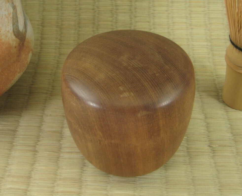 Vintage Japanese Tea Ceremony Natsume Tea Caddy Natural Wood