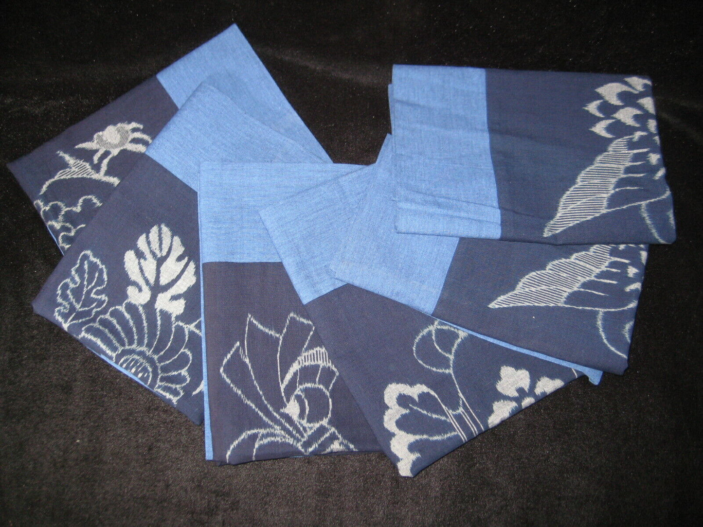 Japanese Blue Ikat Zabuton Pillow Case (3 Designs Choose 1) Floor Cushion