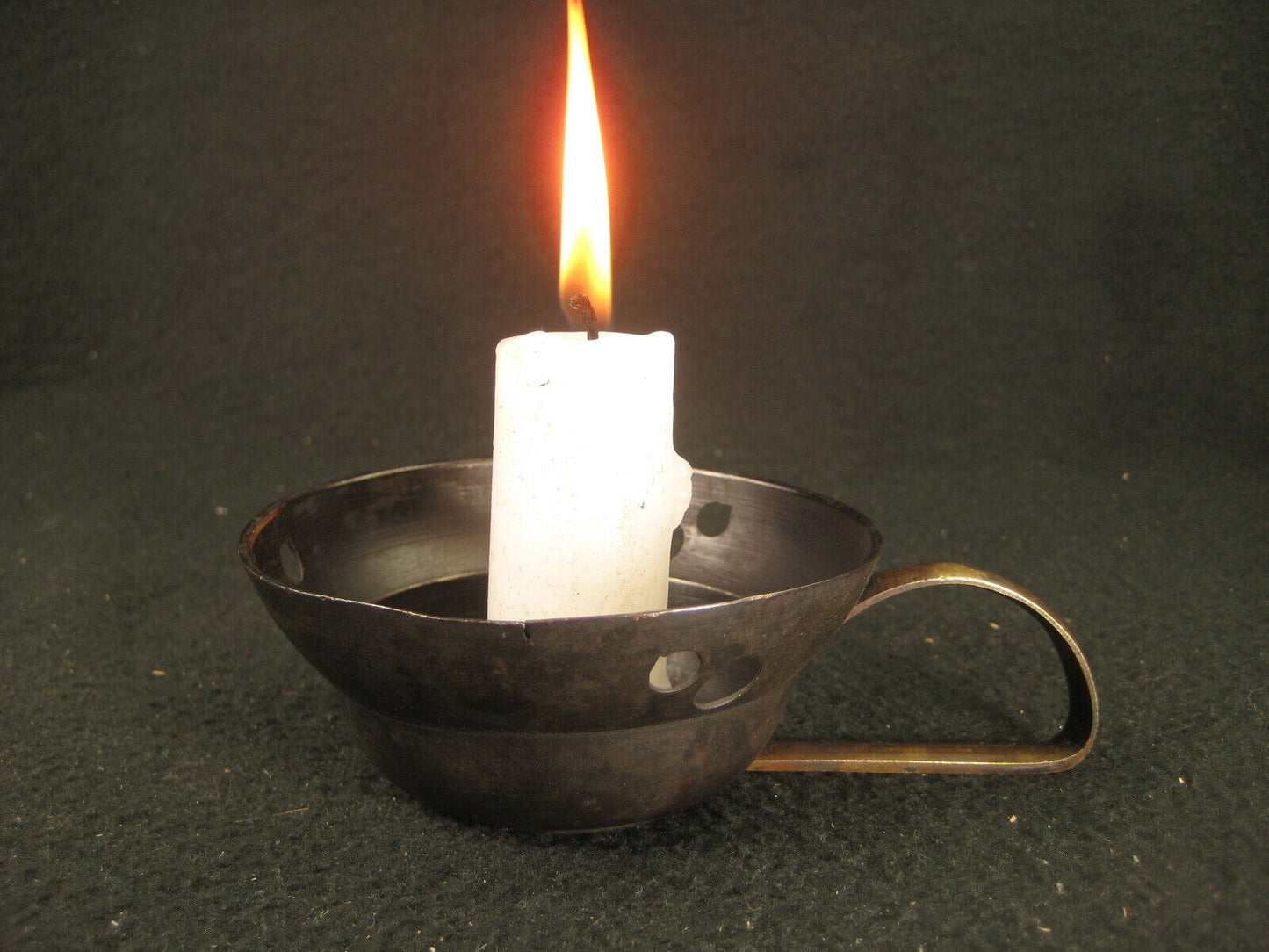 Antique Japanese c1880 Meiji Era Bronze Candle Stand