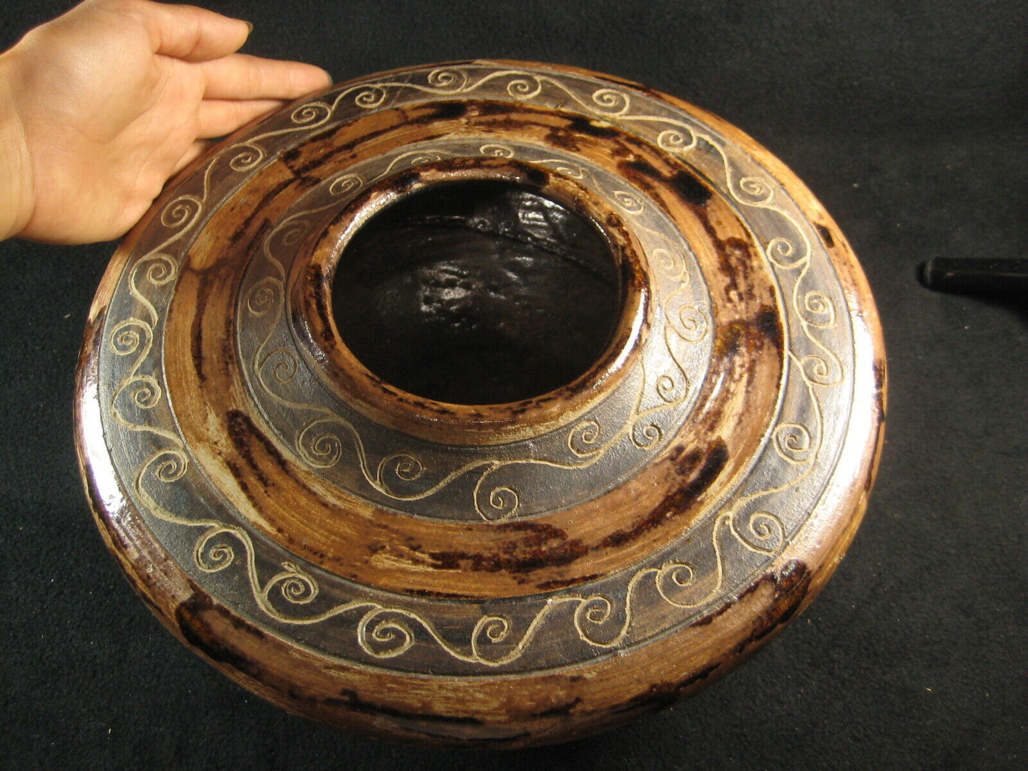 Vintage Japanese Hand Thrown Ceramic Flower Vase