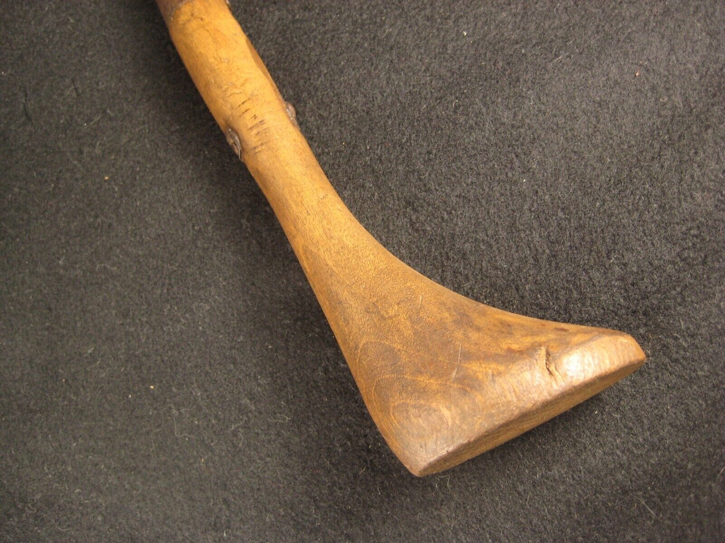 Antique Japanese Signed Forged Iron Gaff With Hinoki Wood Handle