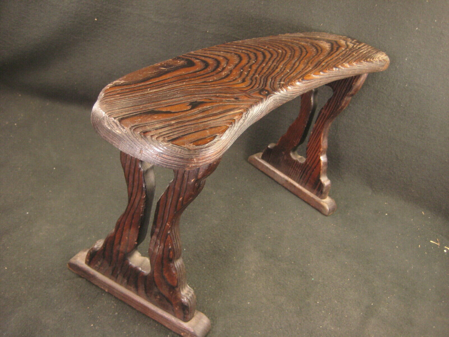 Antique Japanese Meiji 1800'S Sugi Wood Kyousoku Arm Rest For Floor Sitting