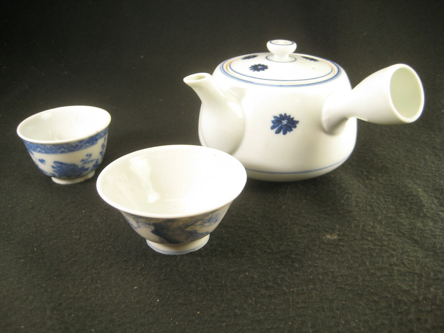 Vintage Signed Kyusu Ceramic Porcelain Tea Pot For Ocha Sencha Genmaicha