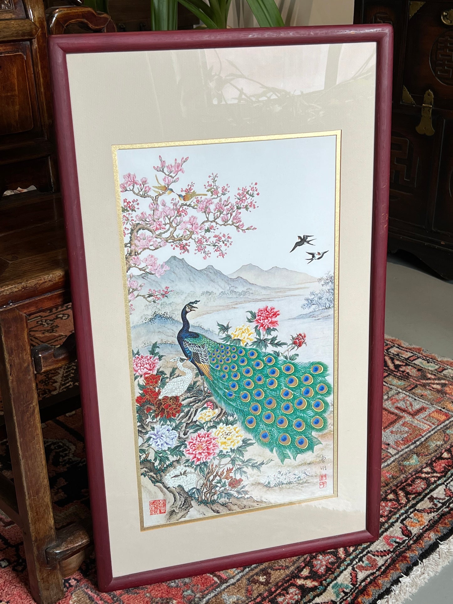 Wei Tseng Yang Framed Print "The Awakening of Spring" 17"x30"