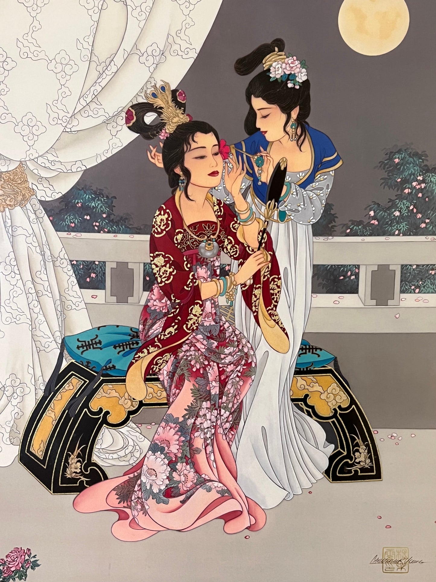 Caroline Young Framed Limited Print "Sisters of the Red Chamber" 31"x25"