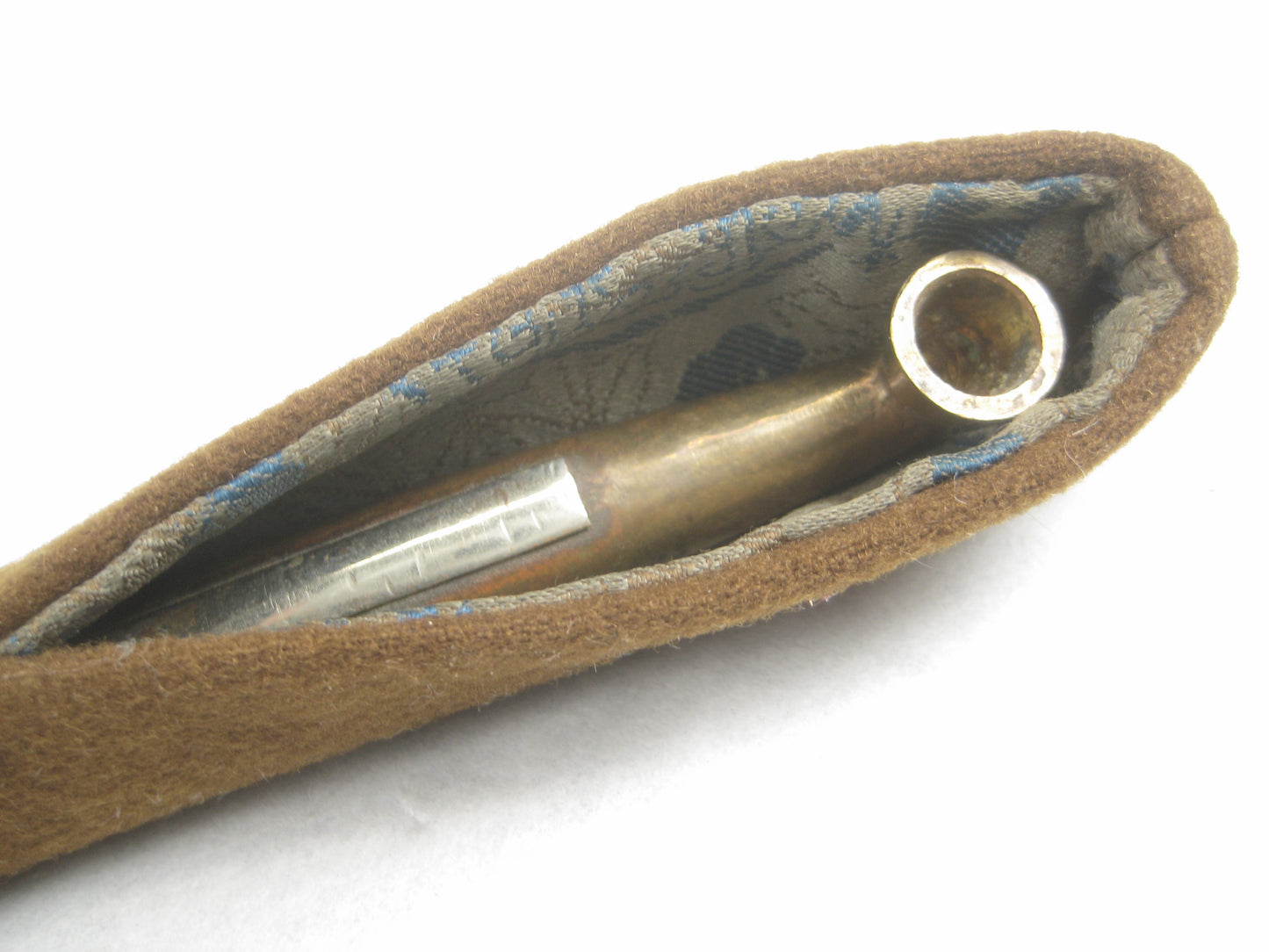 ANTIQUE MEIJI ERA (c1880) JAPANESE BRONZE/SILVER & BAMBOO KISERU