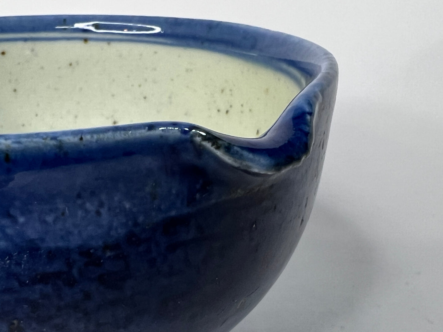 Antique Japanese (c1930's) Rabbit Design Kataguchi Chawan Signed Ceramic Tea Bowl 4"
