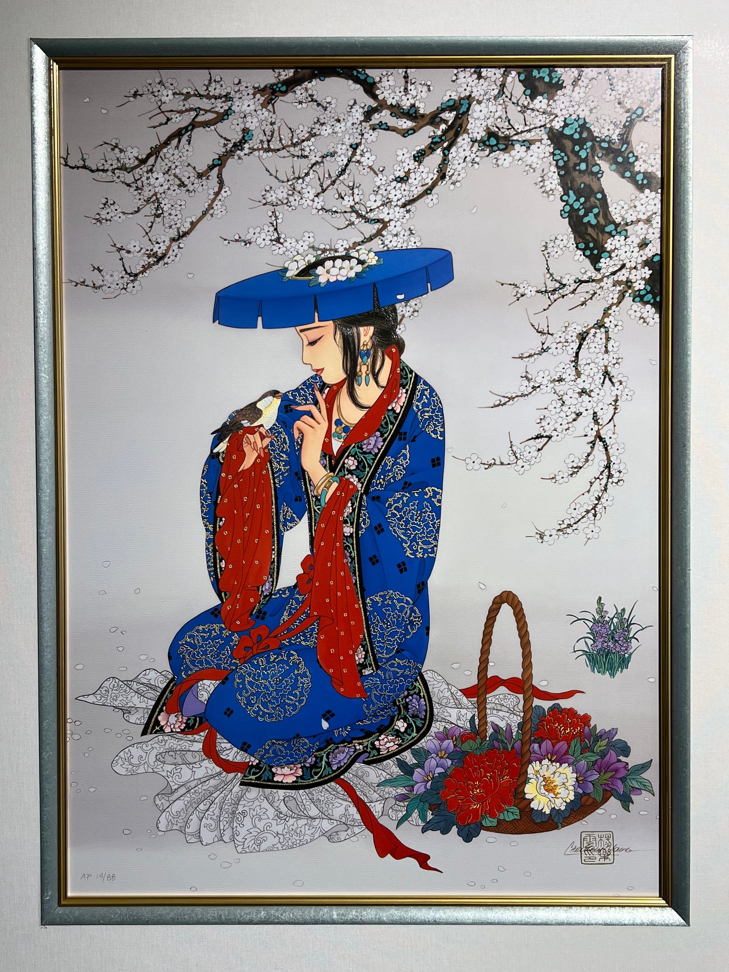 Caroline Young Framed Limited Print "Melody of Spring" 31"x25"