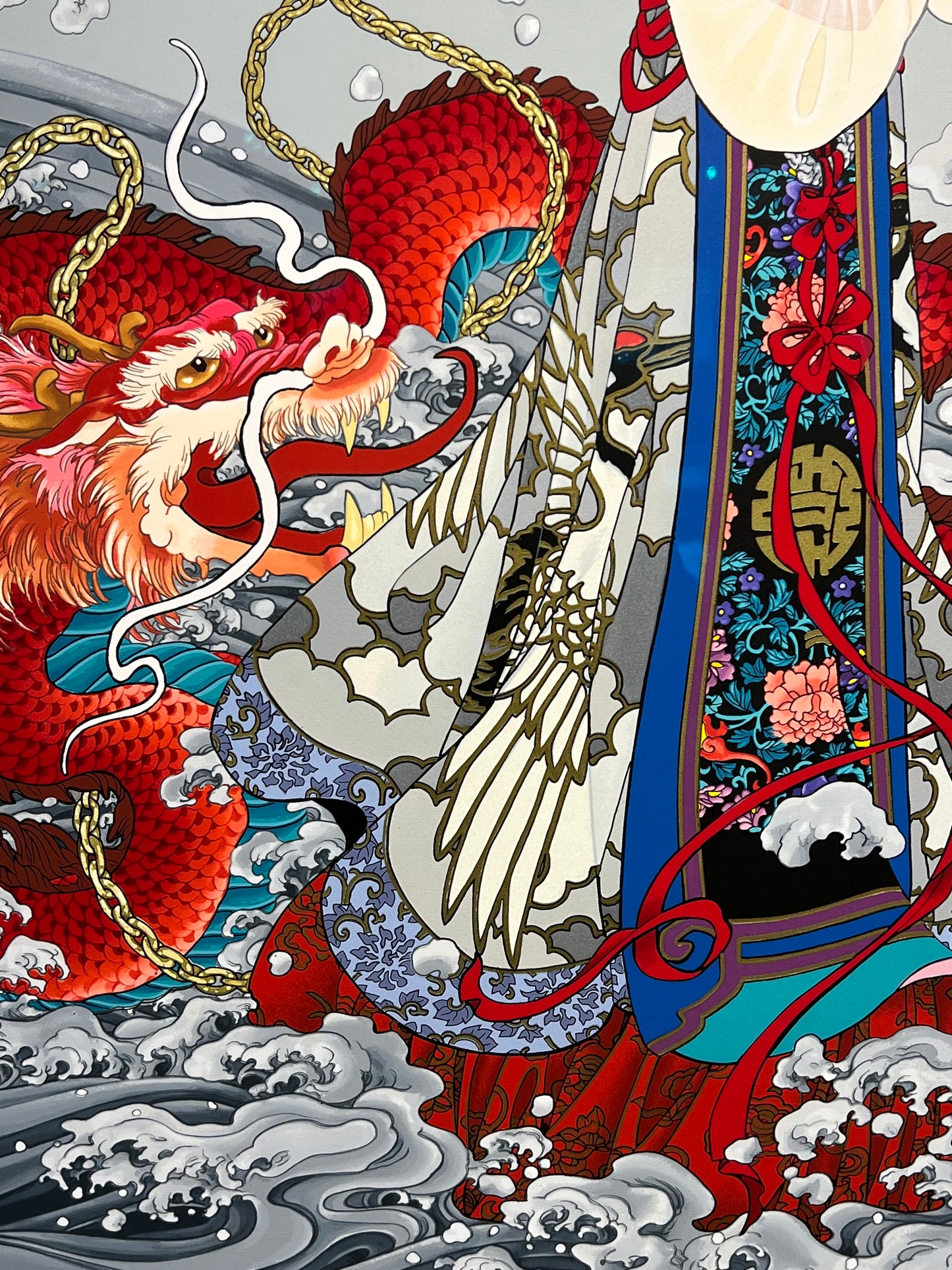 Caroline Young Framed Limited Print "Dragon King's Daughter" 47"x37"