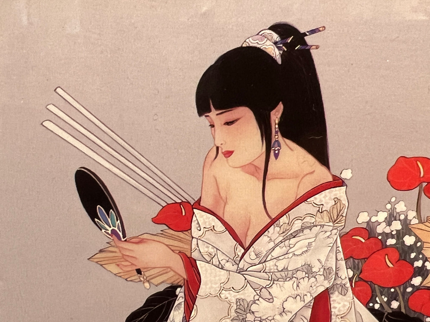 Caroline Young Framed Limited Print "Beauty Unfolding Innocence" 14.5" x 13"