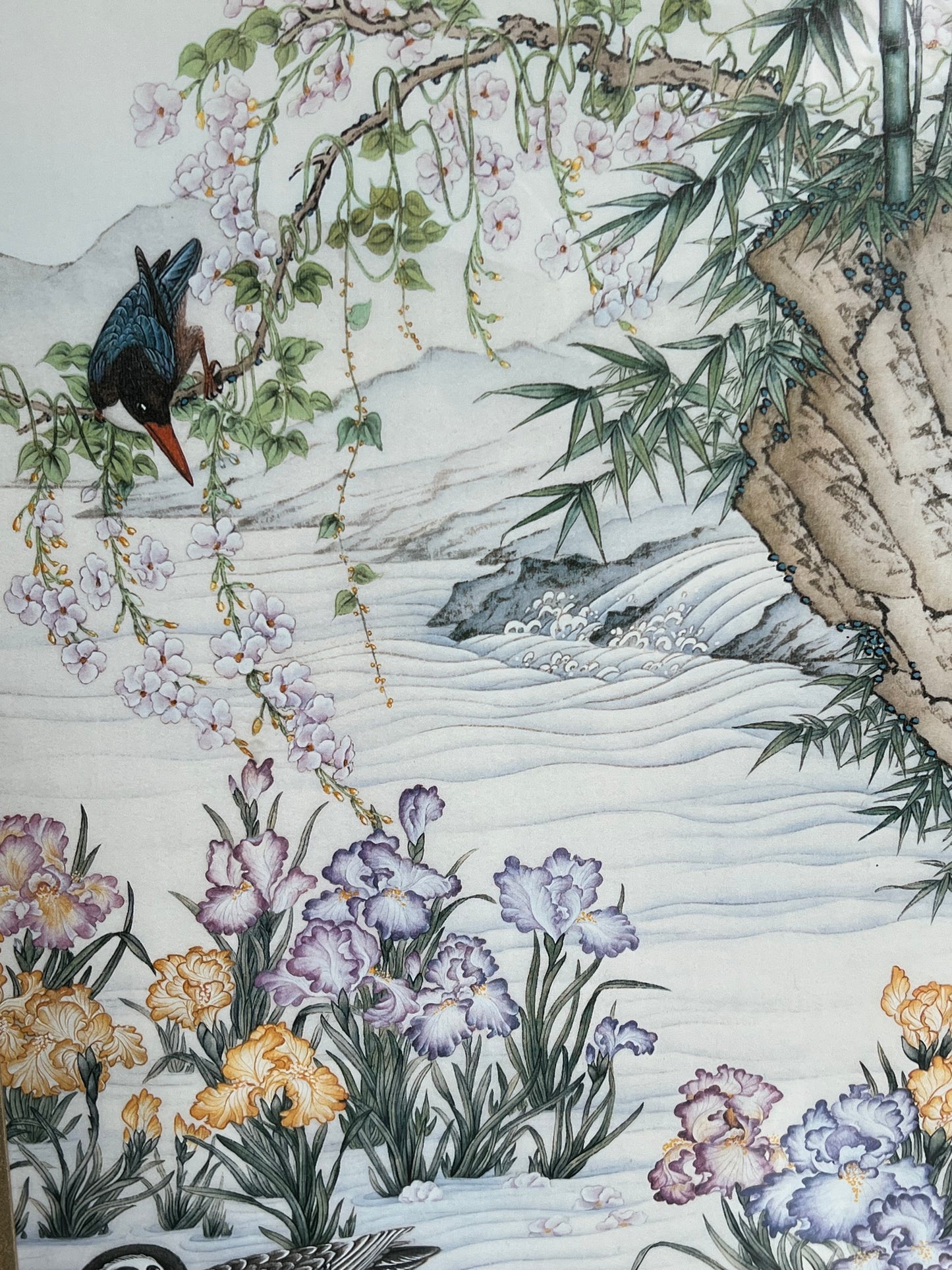 Wei Tseng Yang Framed Print "Tranquility of Summer" 17"x30"