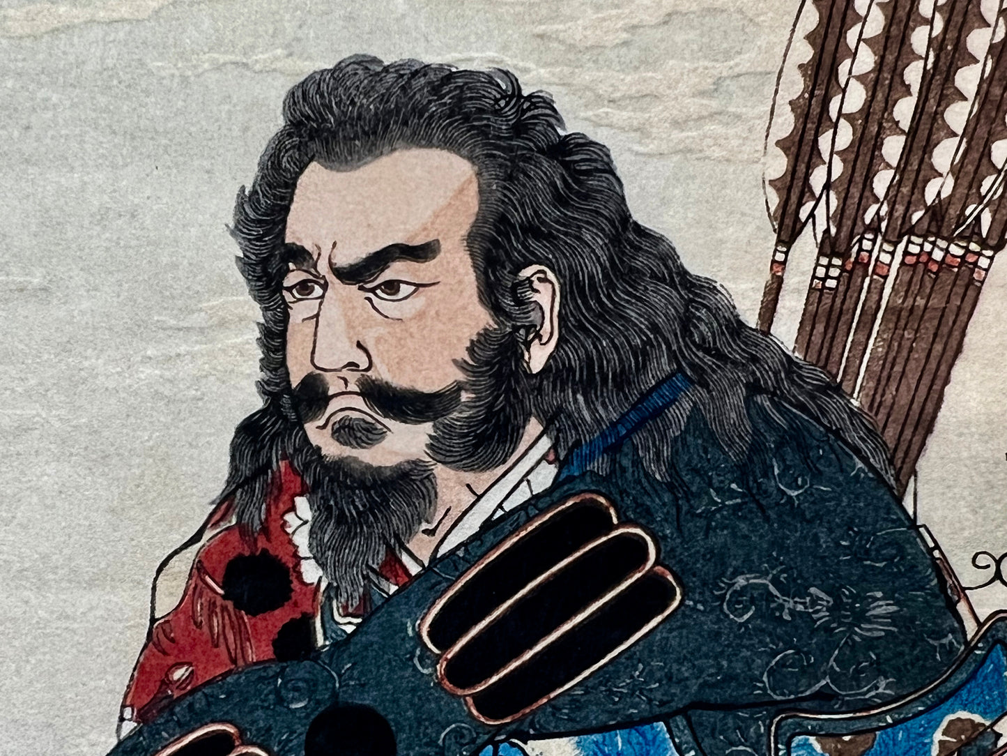 Yoshitoshi Giclee Woodblock Print Hachiro "Courageous Warriors" Series 10"X14"