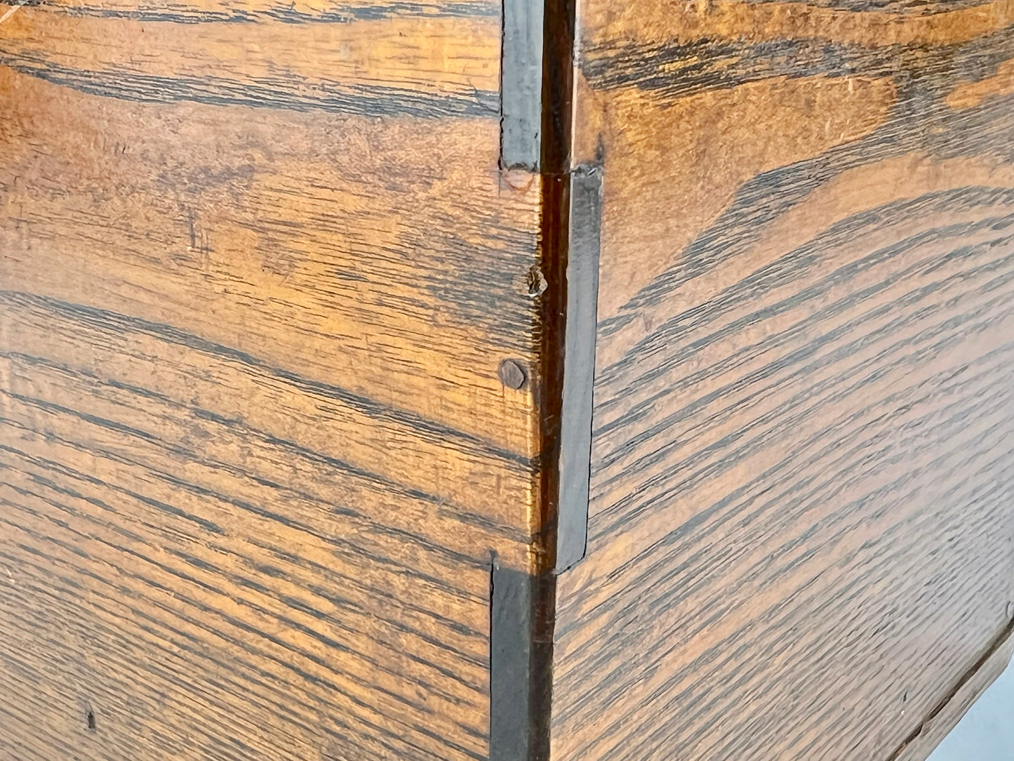 Antique Japanese Taisho Era c1920's Keyaki Wood Haribako Sewing Tansu 12"