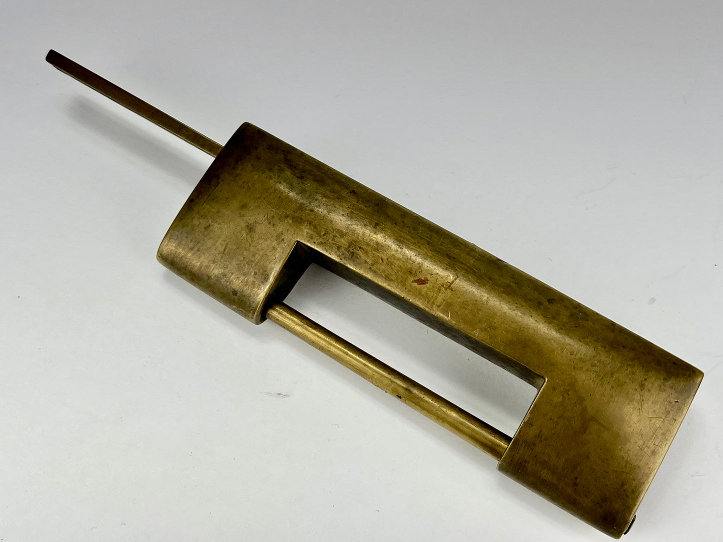 Vintage Chinese Traditional Cabinet or Chest Lock & Key Brass 5.5"
