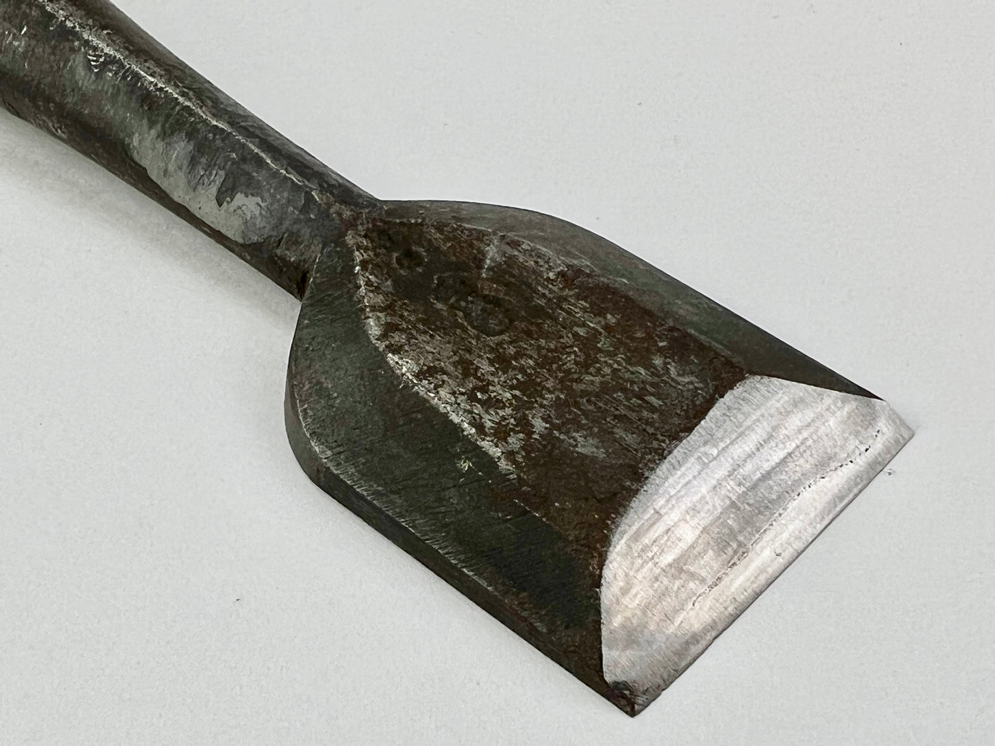 Vintage Japanese Signed Nomi Chisel 1 1/8" (30mm) Forged Iron Blade & Macassar Ebony Handle
