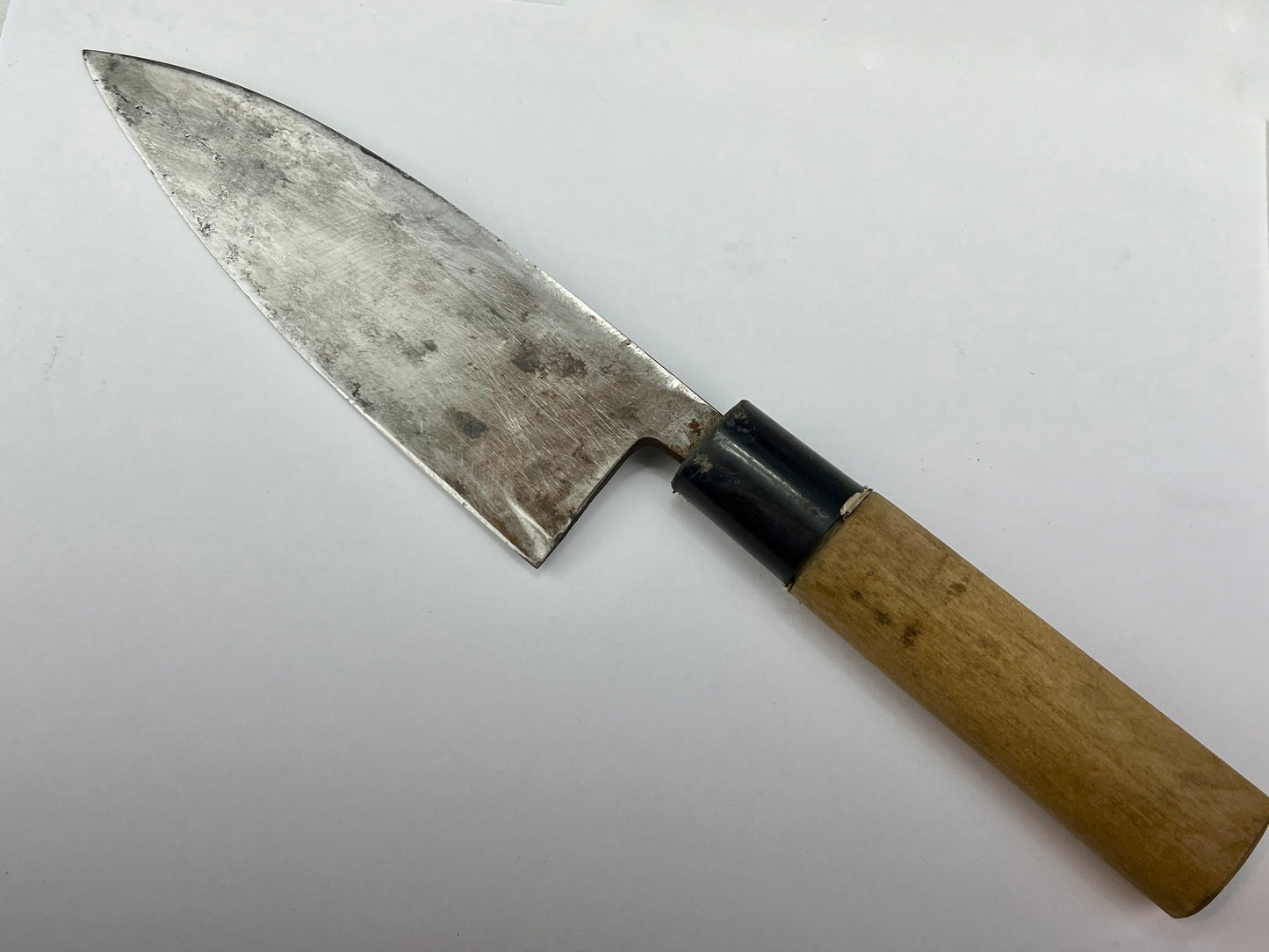 Vintage Japanese Signed 歌貞 Chef's Deba Hocho Sushi 6" Knife Laminated Samurai Steel